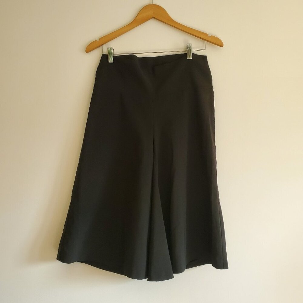 FAIRWEATHER | Vintage High Waist Black Cropped Wide Leg Culottes (Size 28/29)